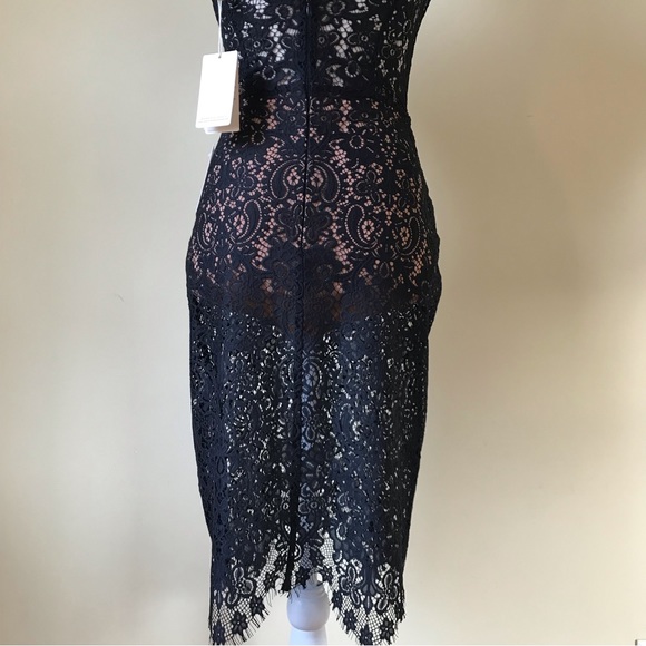 FIRM $ NWT For Love & Lemons Black Lace Strapless Corset Dress Gorgeous - Picture 13 of 15
